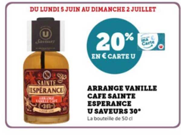 arrangé vanille café sainte espérance u saveurs 30°
