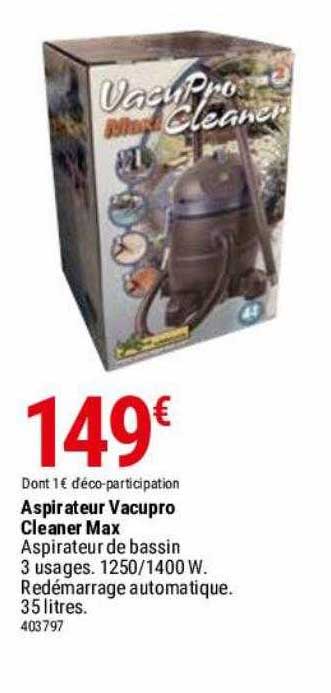 aspirateur vacupro cleaner max