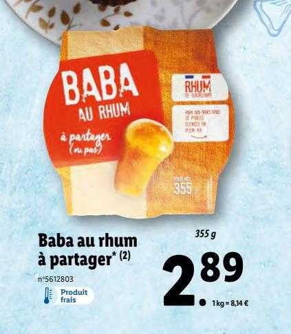 baba au rhum à partager