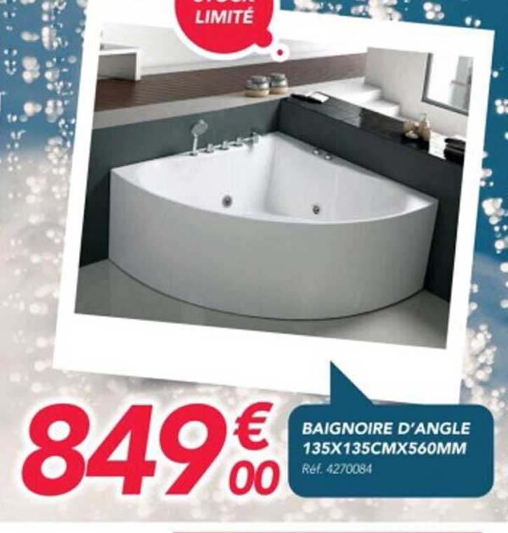 Baignoire D'angle 135 X 135 Cm X 560 Mm