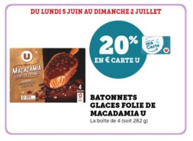 Bâtonnets Glacés Folie De Macadamia U