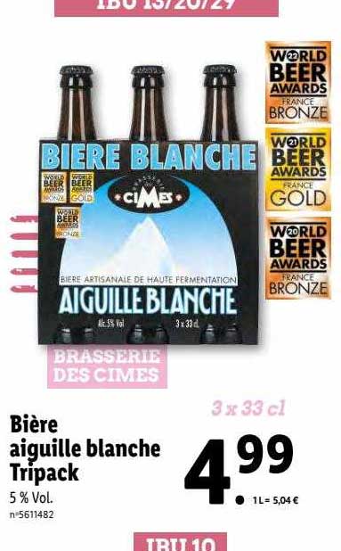 bière aiguille blanche tripack
