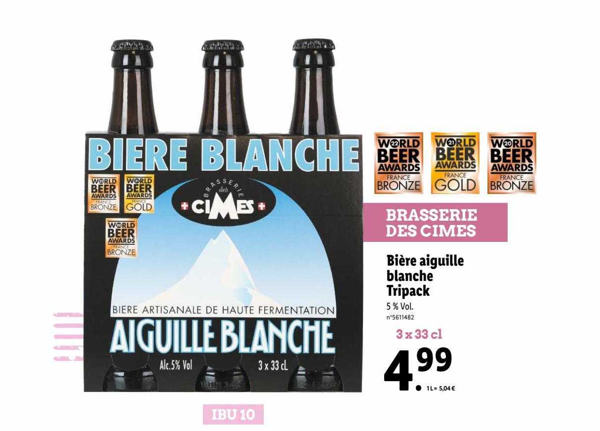 bière aiguille blanche tripack