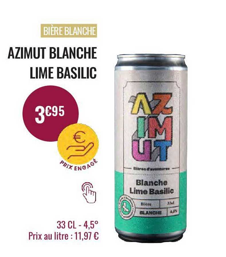 Bière Blanche Azimut Blanche Lime Basilic