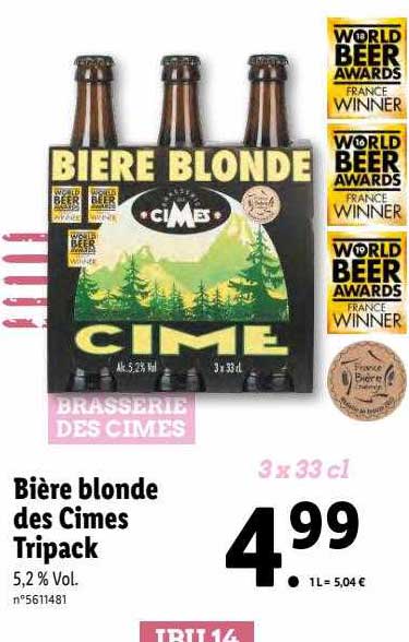 bière blonde des cimes tripack