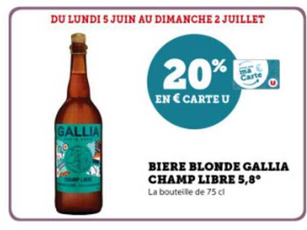 bière blonde gallia champ libre 5,8°