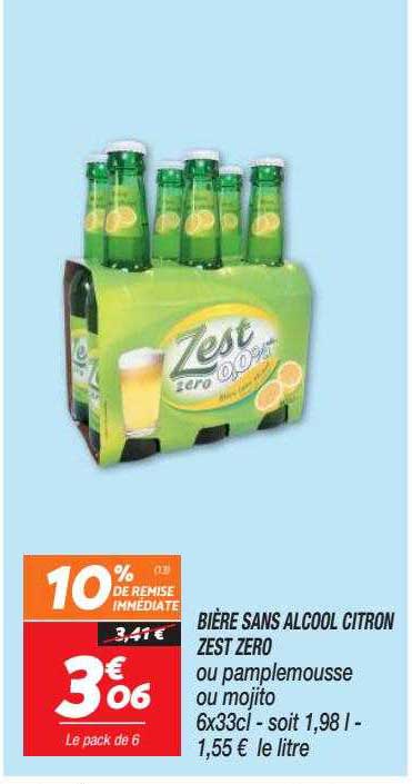 bière sans alcool citron zest zéro