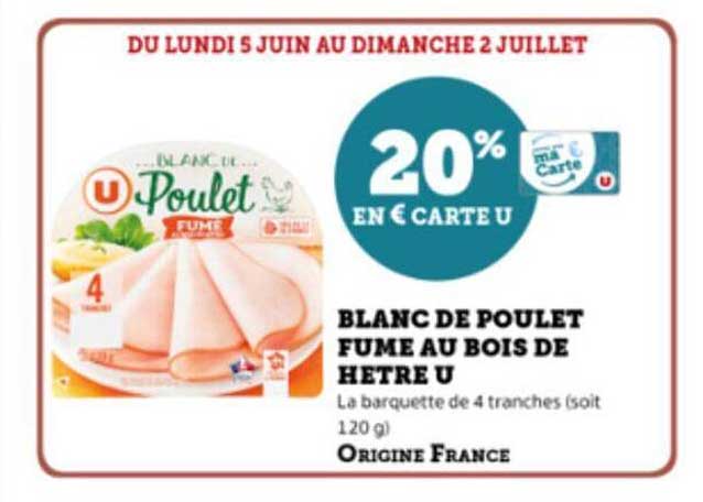 Blanc De Poulet Fumé Au Bois De Hêtre U