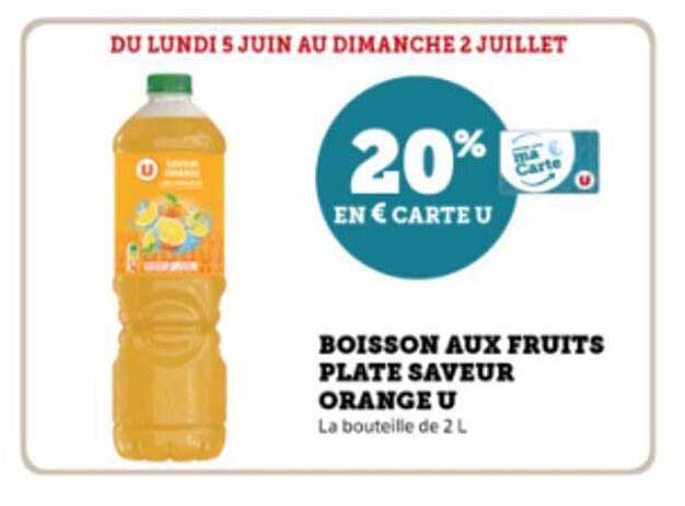Boisson Aux Fruits Plate Saveur Orange U