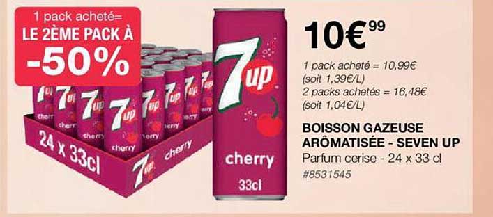 boisson gazeuse aromatisée - seven up
