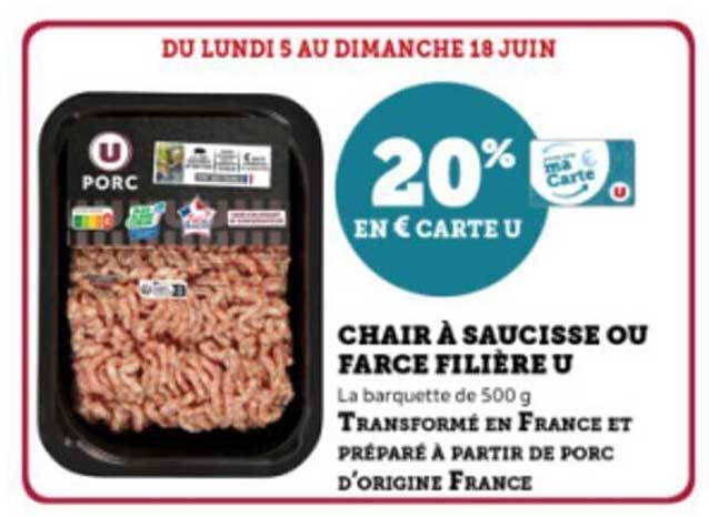 Chair à Saucisse Ou Farce Filière U