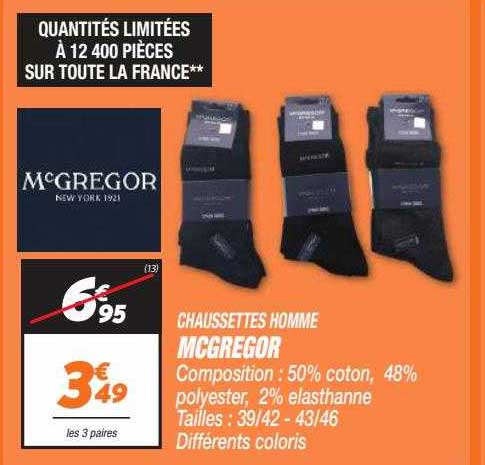 chaussettes homme mc gregor