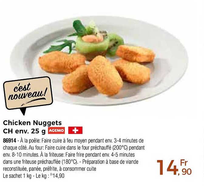 chicken nuggets ch env. 25 g