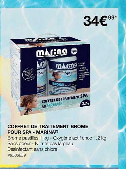coffret de traitement brome pour spa - marina