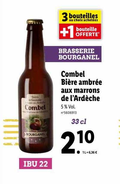 Combel Bière Ambrée Aux Marrons De L'ardèche