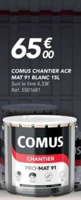 comus chantier acr mat 91 blanc 15l