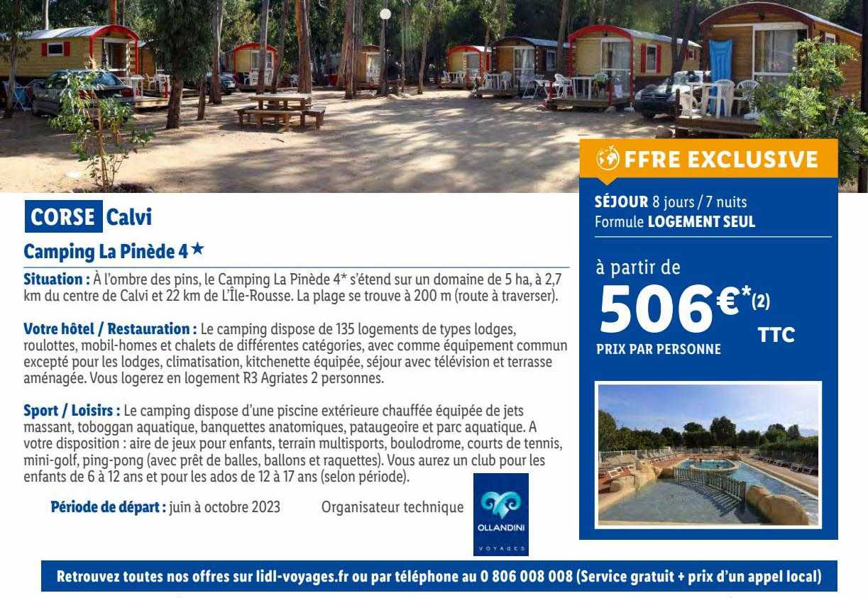 corse calvi : camping la pinède 4*