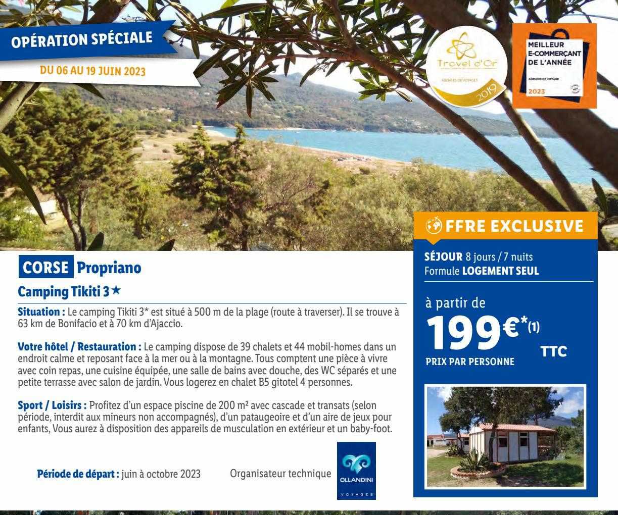 corse propriano : camping tikiti 3*