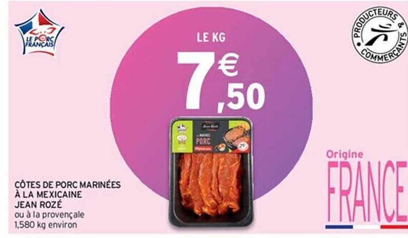 Côtes De Porc Marinées à La Mexicaine Jean Rozé