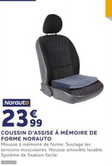 coussin d'assise à mémoire de forme norauto