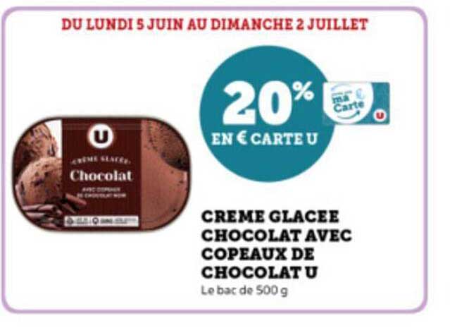 Crème Glacée Chocolat Avec Copeaux De Chocolat U