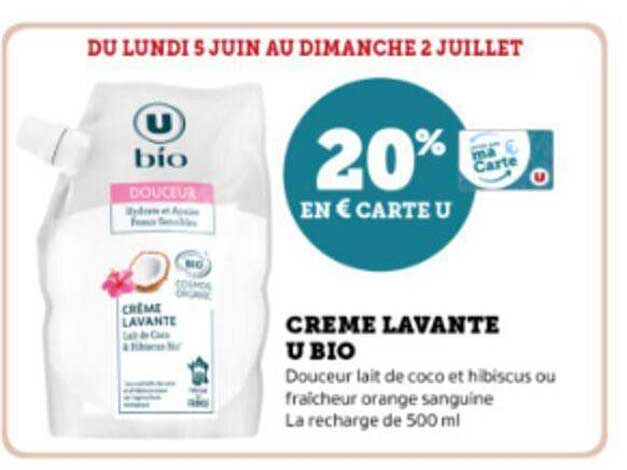 crème lavante u bio