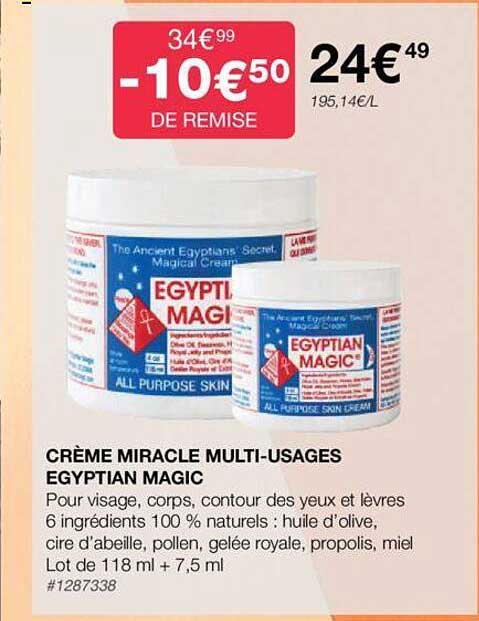 crème miracle multi-usages egyptian magic