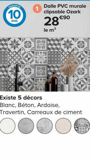 Dalle Pvc Murale Clipsable Ozark