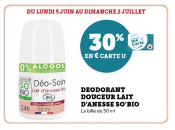 déodorant douceur lait d'anesse so'bio