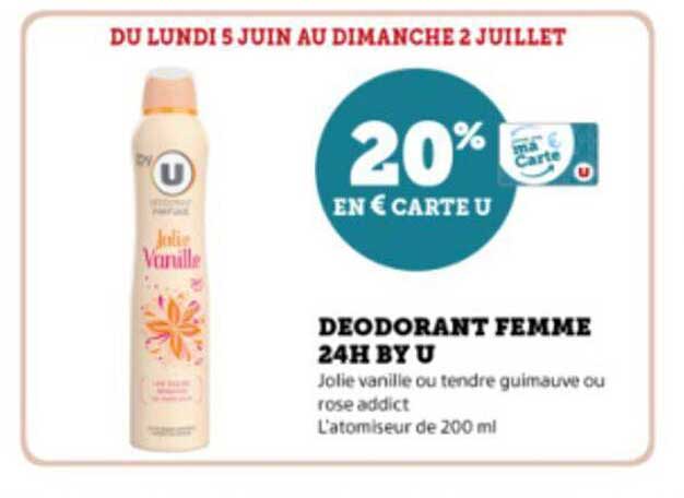 Déodorant Femme 24h By U