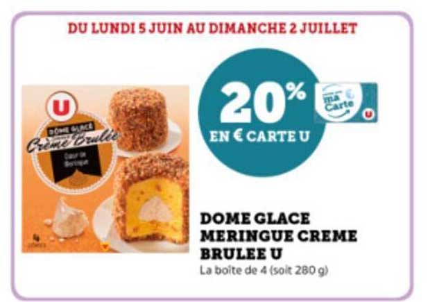 dome glace meringue crème brûlée u