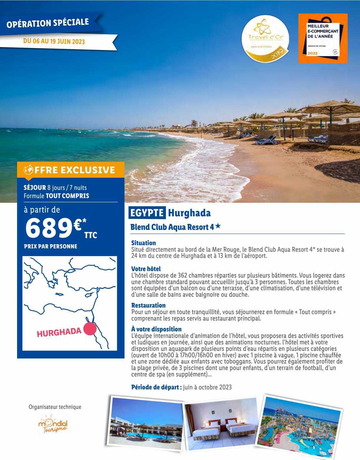 egypte hurghada : blend club aqua resort 4*