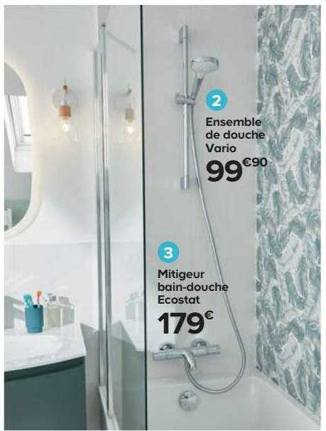 ensemble de douche vario, mitigeur bain-douche ecostat