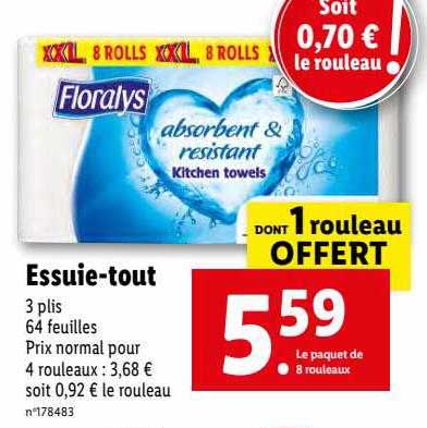 essuie-tout floralys