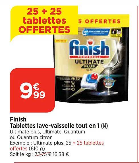 finish tablettes lave-vaisselle tout en 1