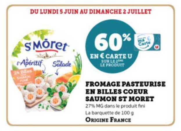 fromage pasteurisé en billes cœur saumon st môret