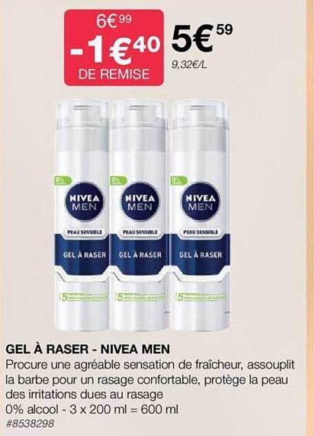 gel à raser - nivea men