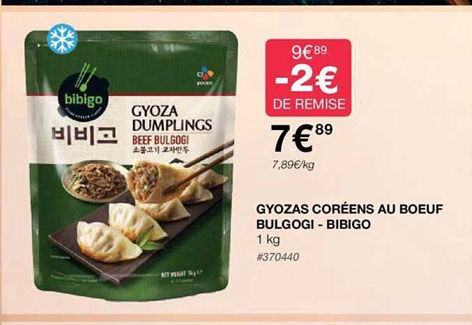 gyozas coréens au bœuf bulgogi - bibigo