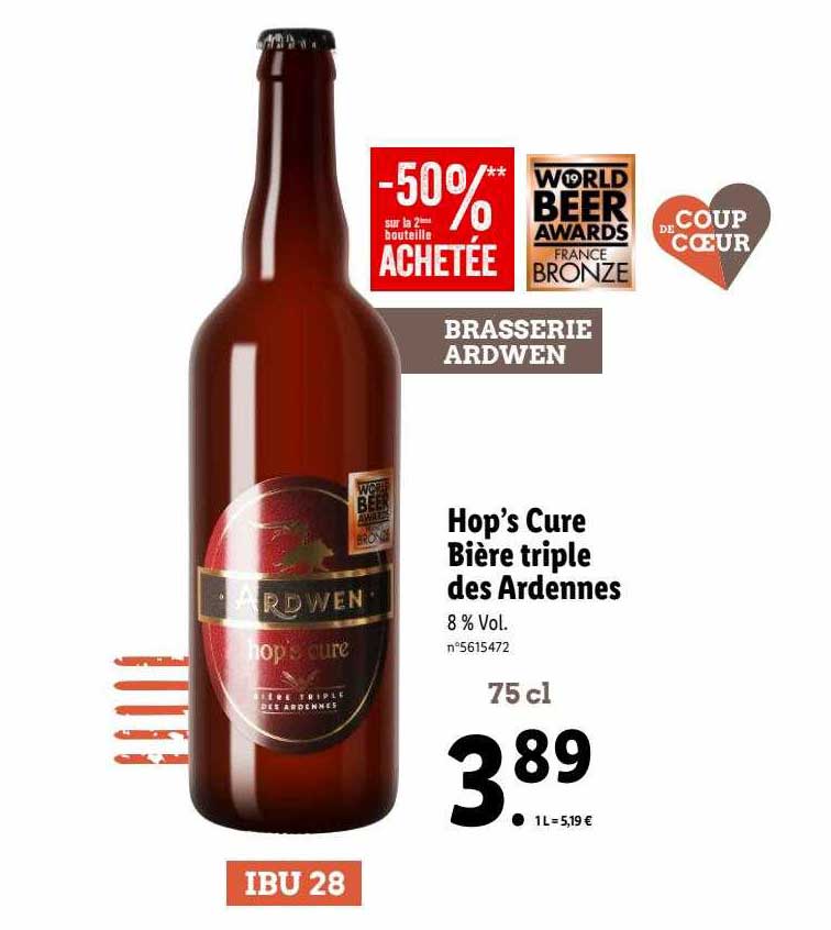 hop's cure bière triple des ardennes