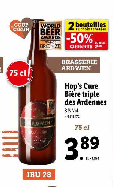 hop's cure bière triple des ardennes