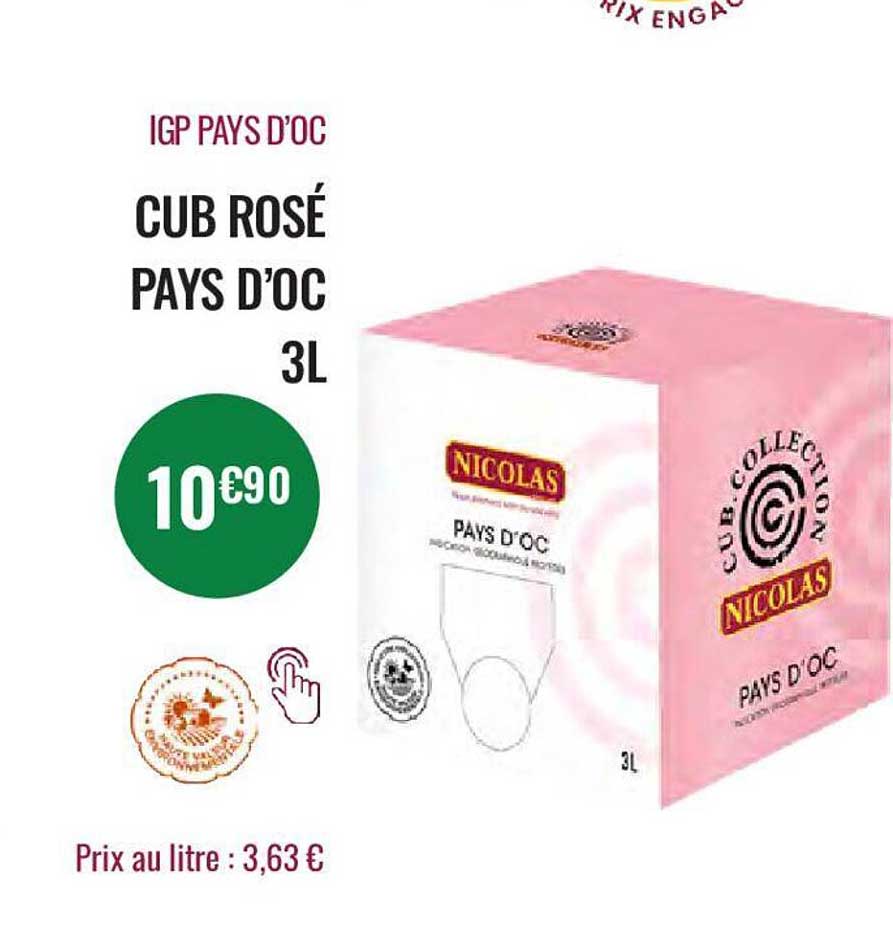 igp pays d'oc cub rosé pays d'oc