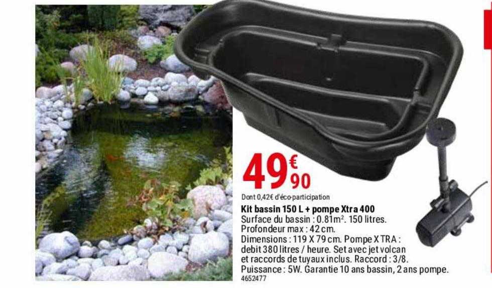 kit bassin 150l + pompe xtra 400
