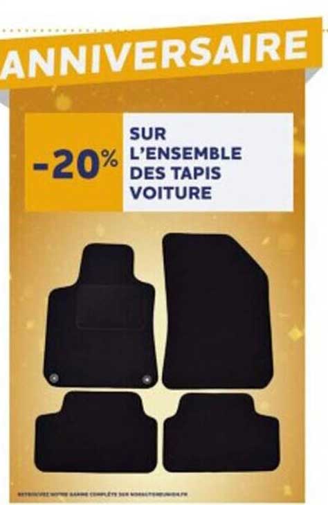 l'ensemble des tapis voiture