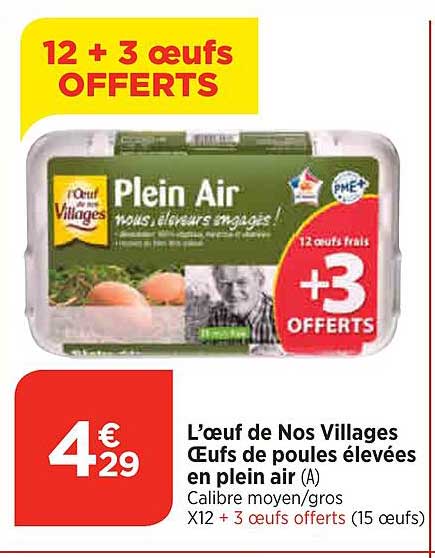 l'œuf de nos villages œufs de poules élevées en plein air