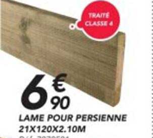 lame pour persienne 21 x 120 x 2.10 m