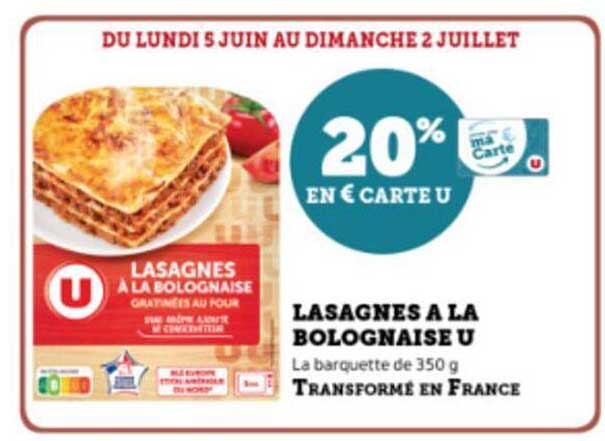 Lasagnes à La Bolognaise U