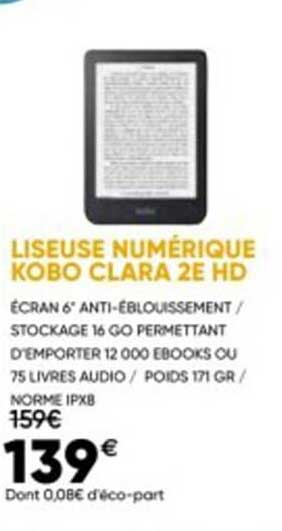Liseuse Numérique Kobo Clara 2e Hd
