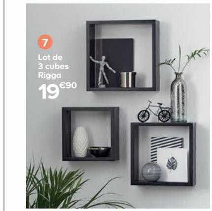 lot de 3 cubes rigga
