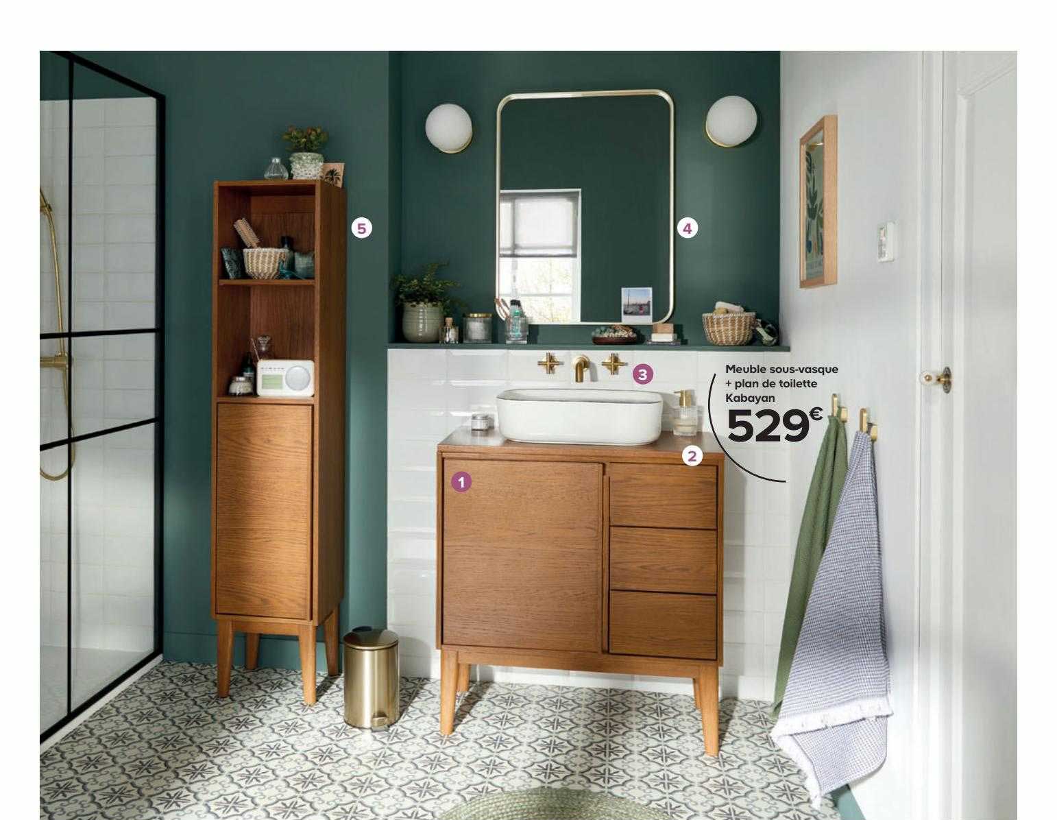 Meuble Sous-vasque + Plan De Toilette Kabayan