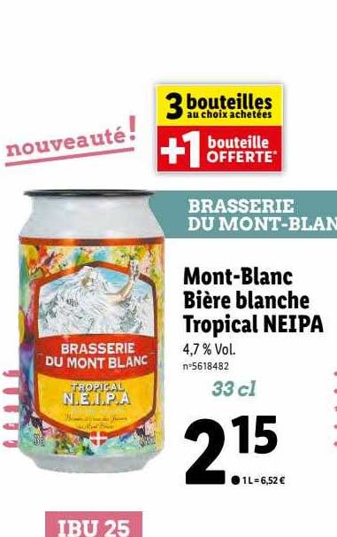 mont-blanc bière blanche tropical neipa